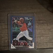 2023 Topps Series 2 Israel Pineda Rookie Blue Foil #447 /999 Baseball Card. rookie card picture