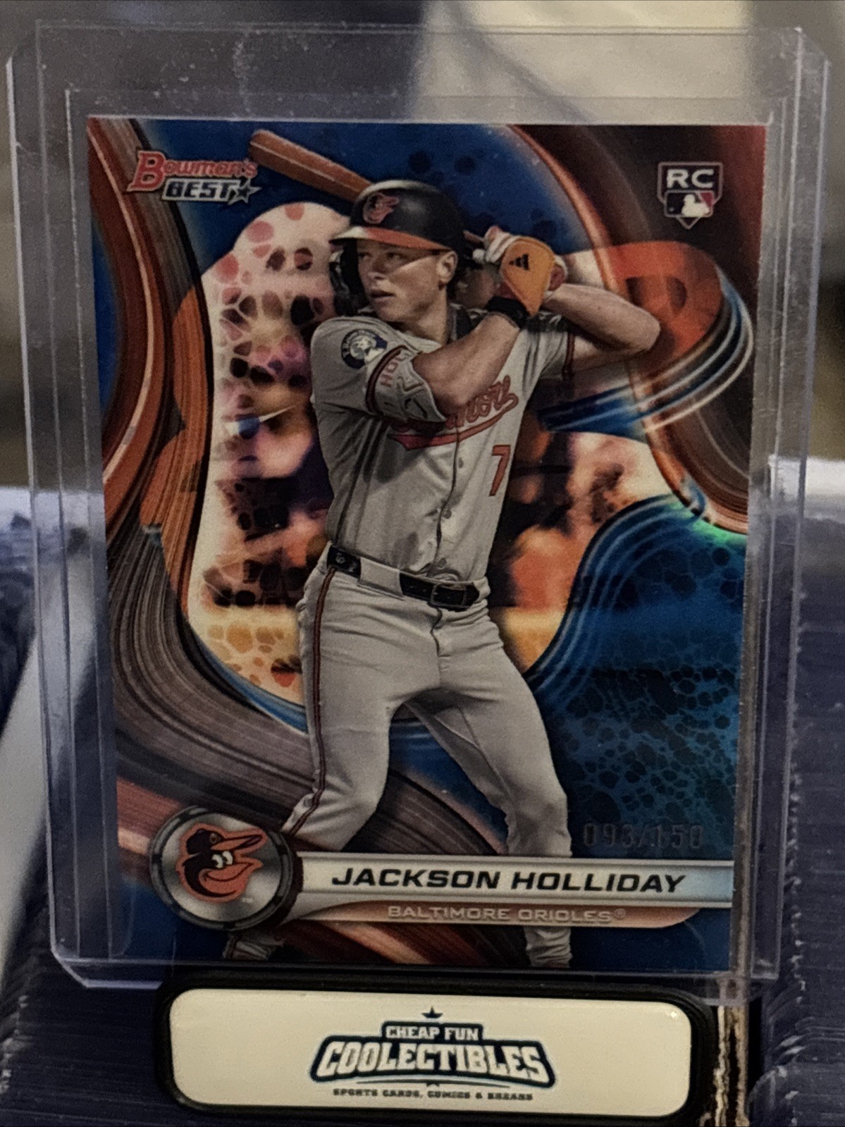 Jackson Holliday 2024 Bowman's Best Baseball Blue Refractor /150 Orioles RC #13