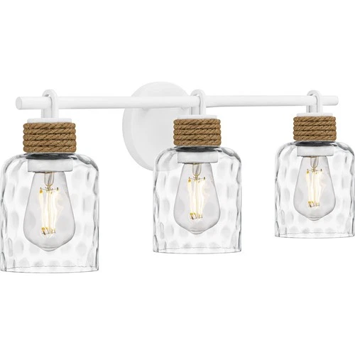 Matte White  Bathroom Vanity Light from the Baltic Collection - Picture 3 of 5