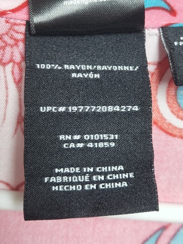 Marvel Captain America Hawaiian Shirt Men XL Pink Floral Button Short Sleeve - Picture 9 of 9