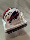 Josh Allen Signed Buffalo Bills Mini Helmet 5star COA Auto MVP