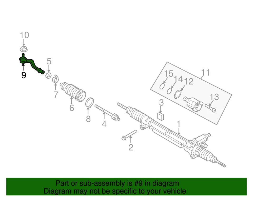 Barra de amarre exterior original Audi 8K0-422-817-B Foto 2 de 3