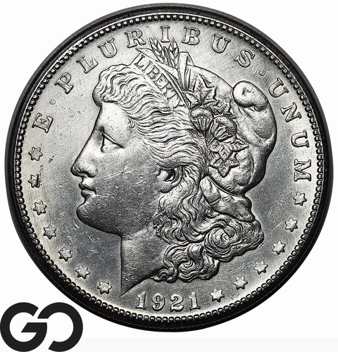1921-S Morgan Silver Dollar Coin, Choice BU++ Transitional Year Issue