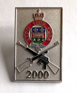 Province of Quebec rifle association 2000 silver colored lapel hat pin 