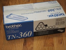 New Sealed Genuine Brother TN-360 High Yield Toner Cartridge Black
