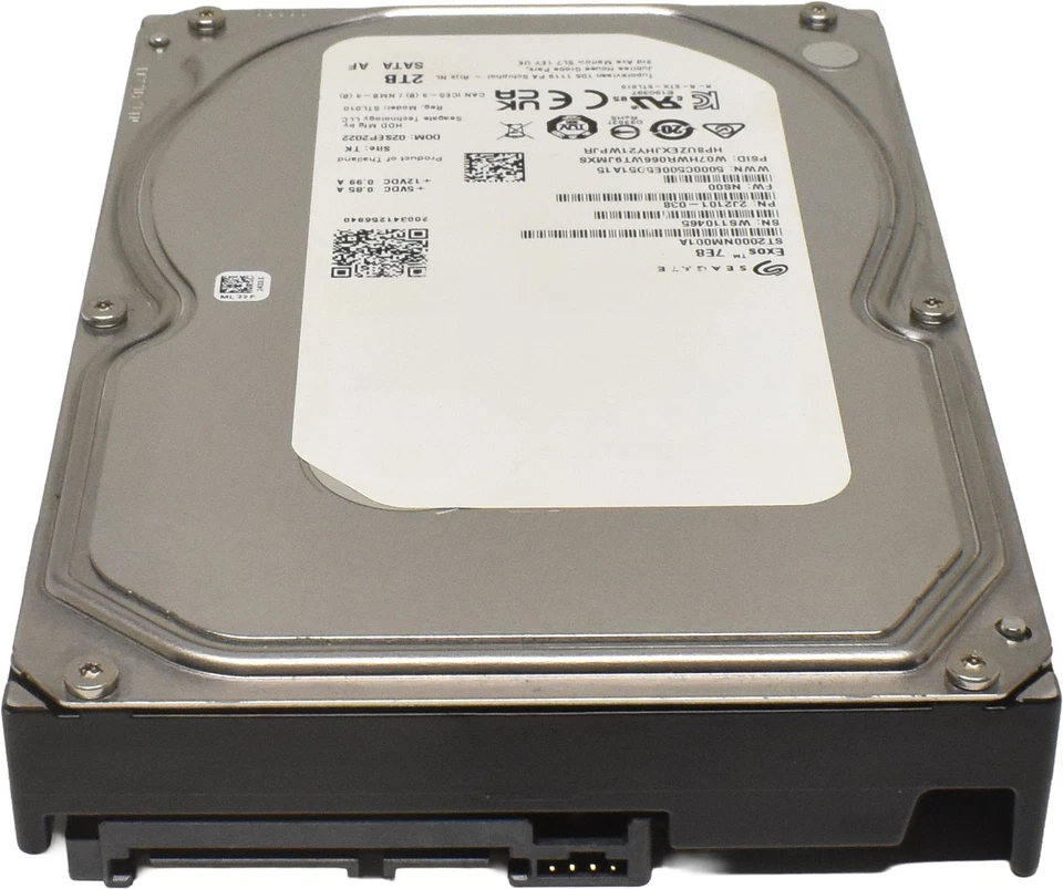 Exos 7E8 Seagate 2TB 3.5" 7.2K 6G SATA HDD Festplatte ST2000NM0125 - Bild 4 von 4