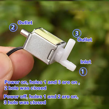 1.5W Micro Solenoid Valve 2-Position 3-Way DC 5V 6V Mini 10Mm Electromagnetic Va