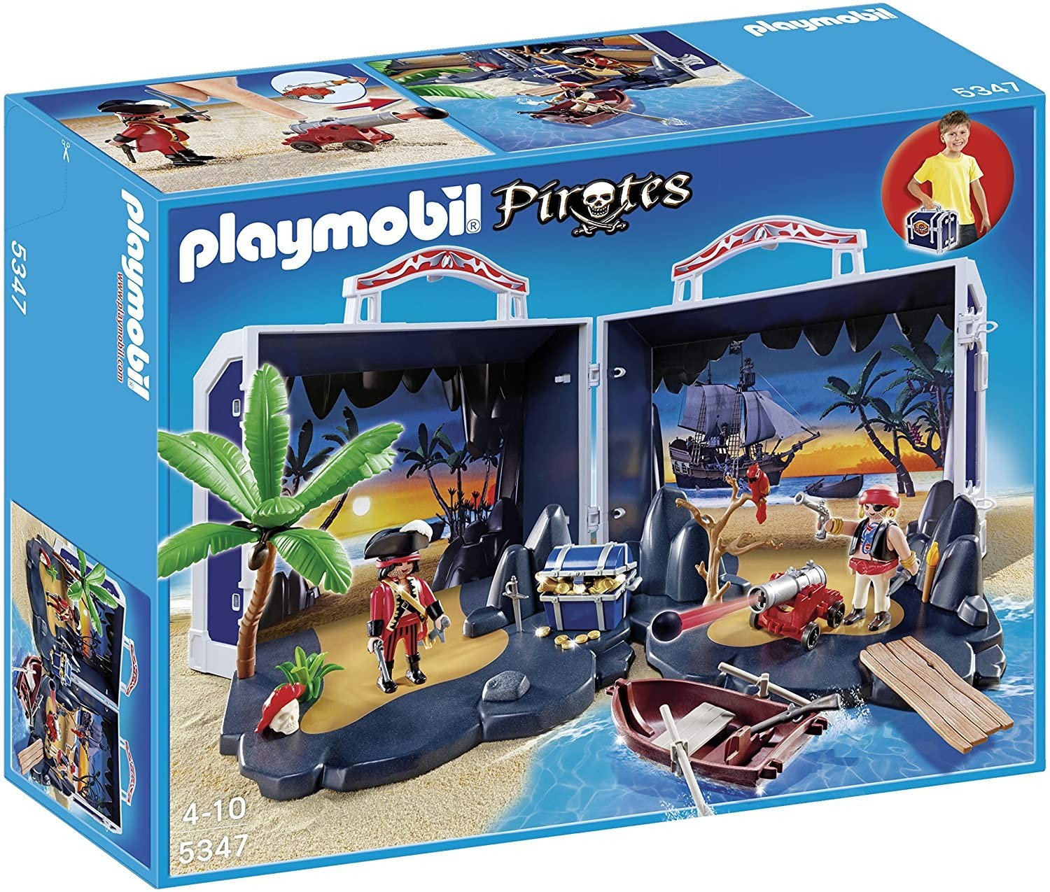 Playmobil 5347 île au trésor des pirates jouet d'anniversaire complet 4-10 ans