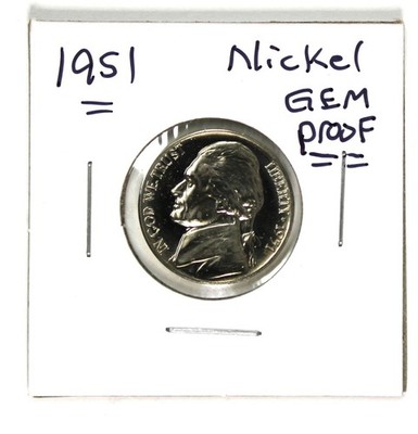 1951 Gem Proof Jefferson Nickel !!