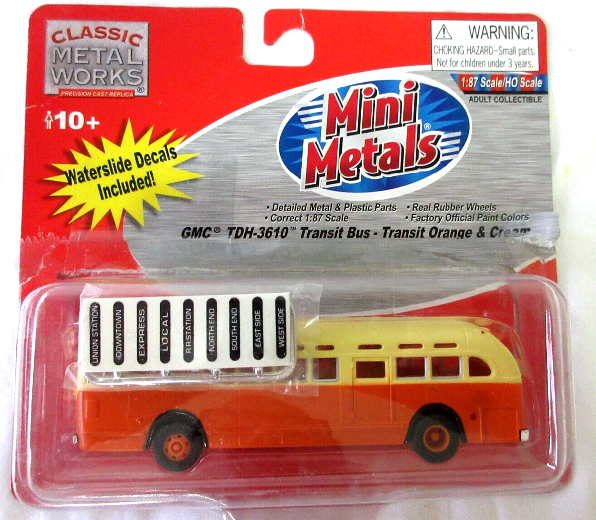 MINI METALS 32308 GMC TDH-3610 TRANSIT BUS TRANSIT ORANGE