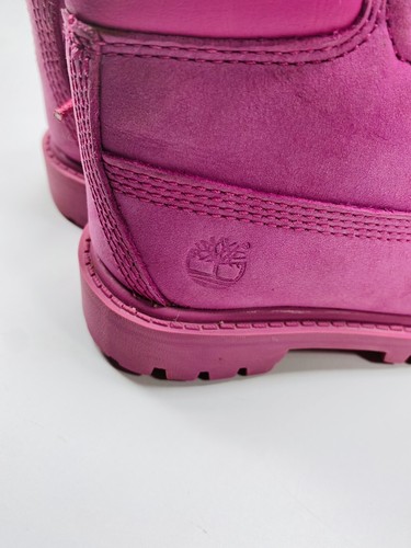 Timberland Girls Toddlers Size 6 Hot Pink A148L Ankle Top Waterproof 6" Boots - Picture 10 of 11
