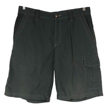 COLUMBIA -MEN'S 34 - GRAY COTTON BLEND CARGO SHORTS