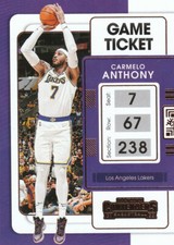 2021-22 Playoff Contenders SP Game Ticket Bronze #82 CARMELO ANTHONY-LAKERS