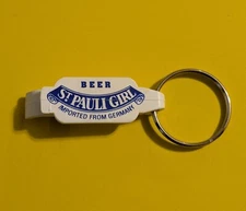 St. Pauli Girl Beer Keychain / Bottle Opener - Breweriana Imported From Germany 