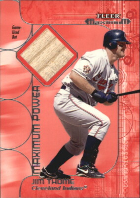 A1564- 2002 Fleer Maximum Power Schläger #21 Jim Thome - Nm-Mt