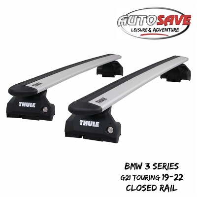 Thule Alu WingBar Evo Silver Roof Bars Set to fit BMW 3 Series G21 Touring 19-22