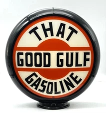 THAT GOOD GULF 13.5" Gas Pump Globe SHIPS FULLY ASSEMBLED! READY FOR YOUR PUMP!
