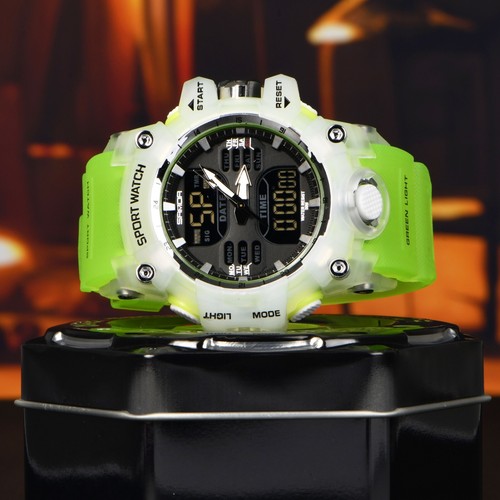 New green trendy multifunctional watch 50 meters waterproof wristwatch
