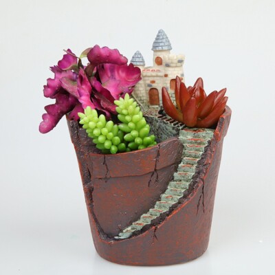 Creative Mini Succulent Bonsai Plant Pot Garden Decor Garden Fairy House 5  Style | eBay