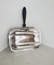 Vintage EPCA Bristol Silver Crumb Catcher Silent Butler by Poole Black Handle