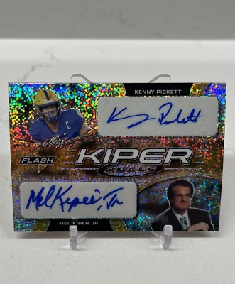 2022 Leaf Flash Kenny Pickett Mel Kiper Jr. #d 1/1 ONE OF ONE Dual Auto Steelers