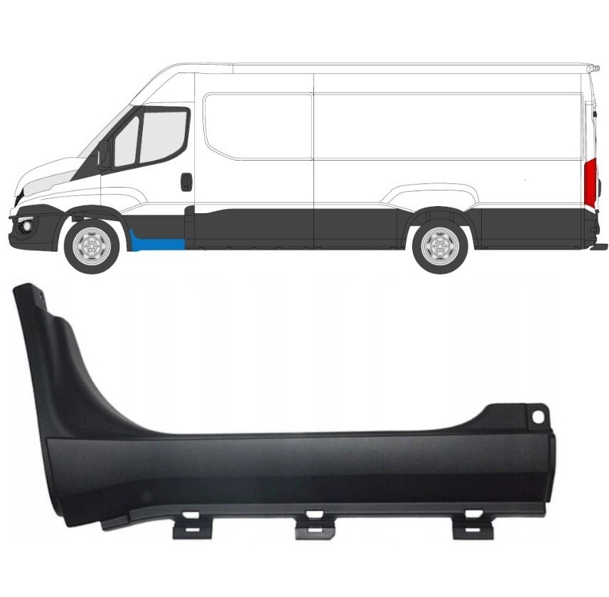 Baguette de pare-boue gauche avant Iveco Daily VI pour réparer une aile cassée 5801521533
