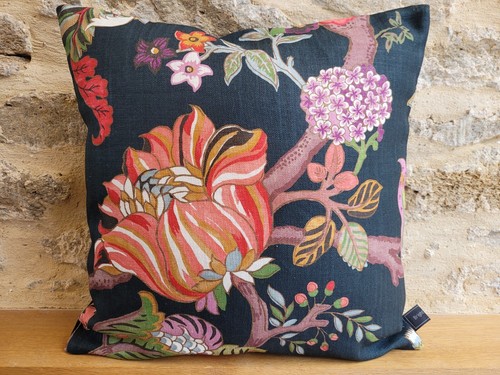 Liberty Faxstead Linen Grey & Gold Velvet Rare Vintage Retro Cushion Cover 60's - Picture 20 of 20