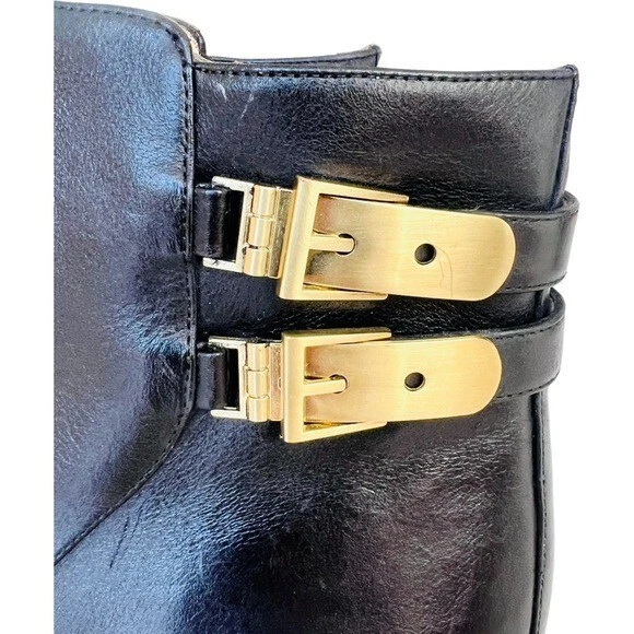 Botines CAROLINNA ESPINOSA de cuero con hebilla en negro talla 9,5 Foto 4 de 4