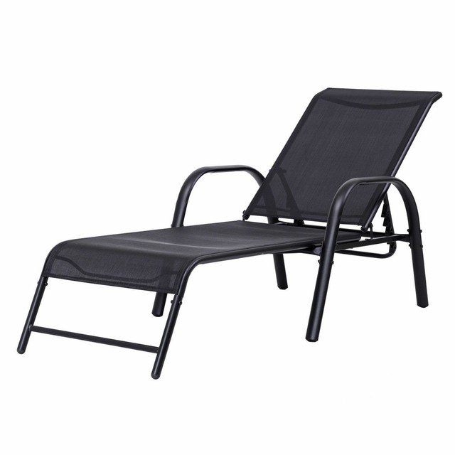 Outdoor Patio Chaise Lounge Chairs Sling Lounges Recliner Adjustable Back Black For - Outdoor Patio Sling Chaise Lounge Chair Outdoor Patio Chaise Lounge Chairs Sling Lounges Recliner Adjustable Back Black For - Outdoor Patio Sling Chaise Lounge Chair