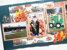 Autumn Scrapbook Pages, Fall Layouts, Pumpkin Patch Pages, Autumn Layouts