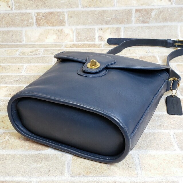 バッグ 728 vintage old coach shoulder bag navy OLD COACH Shoulder Crossbody Bag Vintage Navy Made in USA