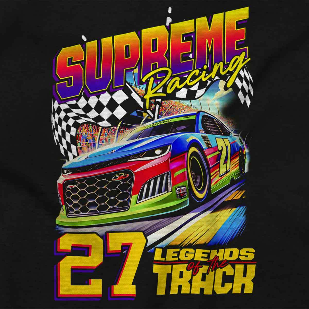 Supreme Racing 27 Legends Track Racecars Mens Casual Crewneck T