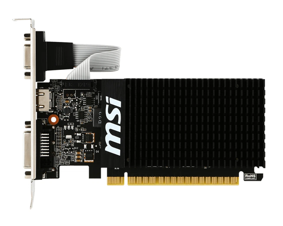 *NEW* MSI  GT7101GD3HLP  GT 710  1GB DDR3 PCIe2.0 x16 (uses x8) - s/n Recorded - Image 2 of 4