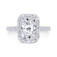 1.80 Ct IGI Lab Grown Radiant Cut 950 Platinum Diamond Engagement Ring