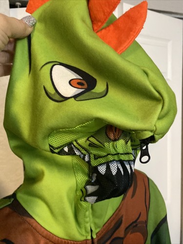 Fortnite Rex Cosplay ADULT Costume Hoodie Full Zip Jacket with Mesh Face XXLxcr - Picture 4 of 9