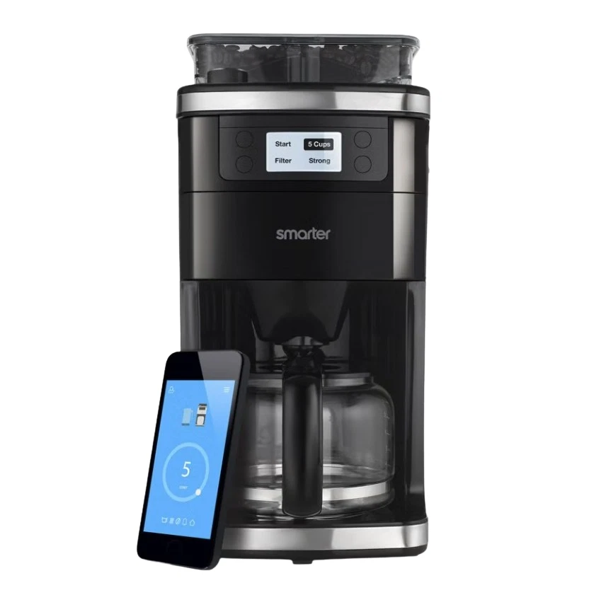 Smarter Coffee Kaffeemaschine mit Mahlwerk Filter WLAN APP iOS 12 Tassen SMC10EU - Bild 3 von 4