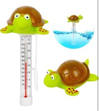 Floating Pool Thermometer Easy Read - Large Size Turtle Pool Water Temperature