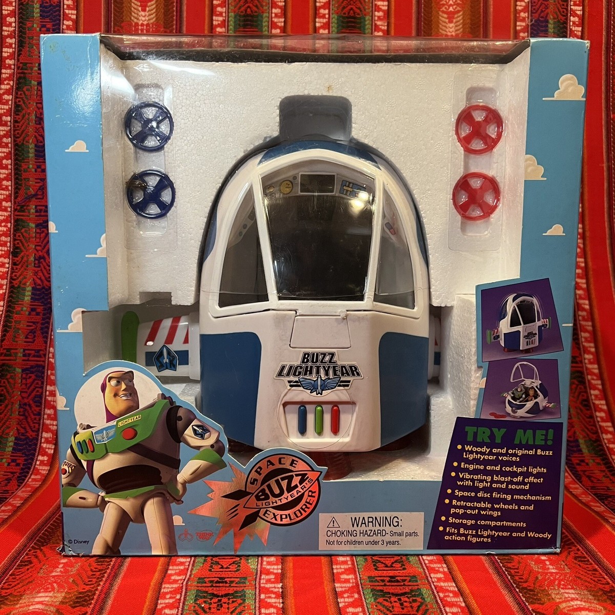 新品SPACE EXPLORER トイストーリー Buzz Lightyear Space Explorer Spaceship 1996 Thinkway Disney