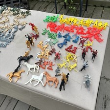 Huge Lot Cowboys, Indians, Horses, Solders And Vehicles-Some Vintage Over 200