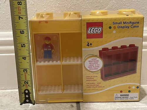 Brand New Retired - LEGO 8 Minifigures Desk Wall Display Yellow Case - Picture 3 of 6