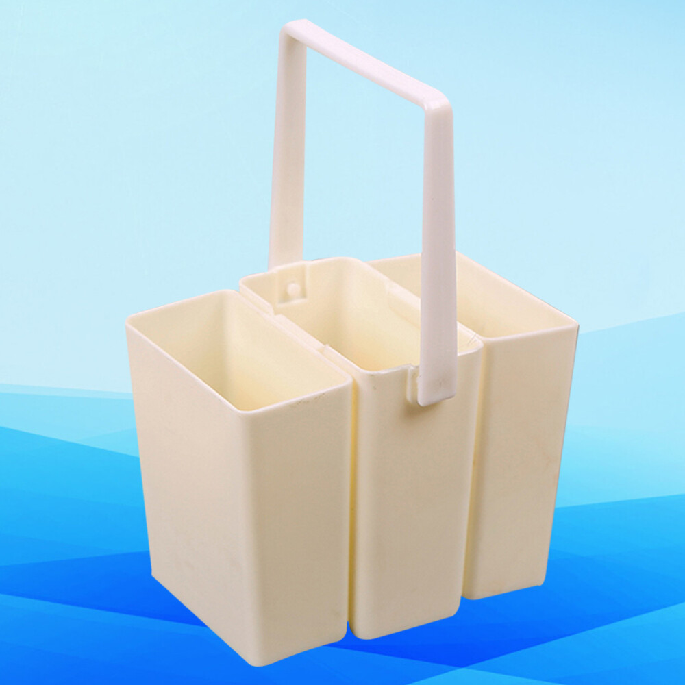 Handheld Sand Bucket Triple Pen Wash Bucket Painting Brush Cleaning