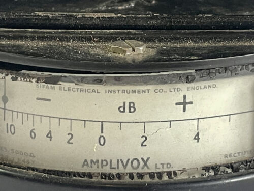 Vintage Amplivox Decibel Gauge – Audio Sound Meter – Retro Display Piece - Picture 2 of 7