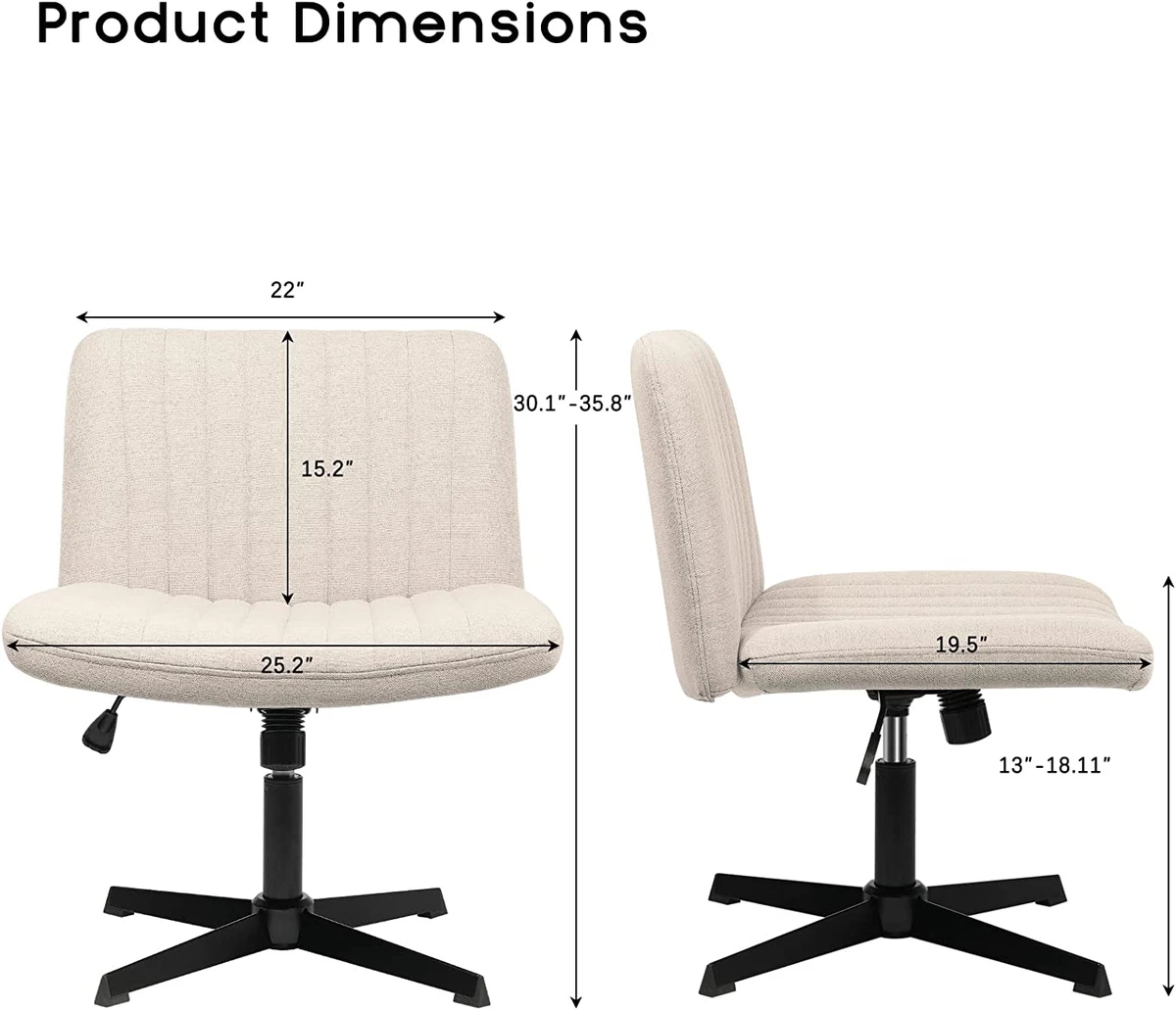 Beige desk chair with wheels clearance