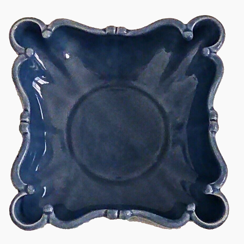Vintage? Antheor MAC'B 6" blaue quadratische Schüssel Carcassonne Frankreich - Bild 2 von 15