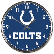 Indianapolis Colts Chrome Wall Clock