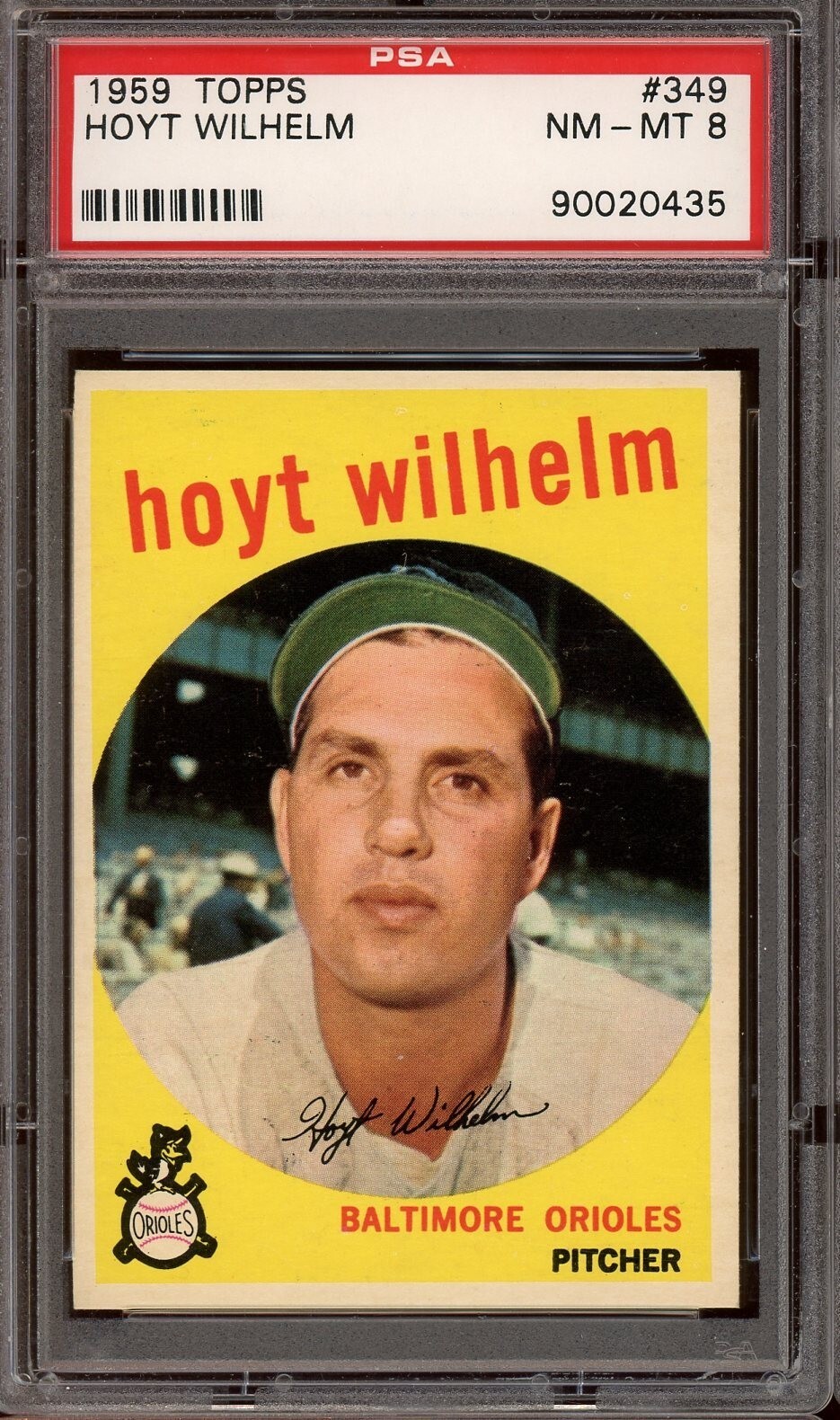 1959 Topps Baseball #349 Hoyt Wilhelm PSA 8