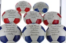 Memorial Football Plaque Red/Blue/Black 15 Designs Grave Tribute Ornament Rememb