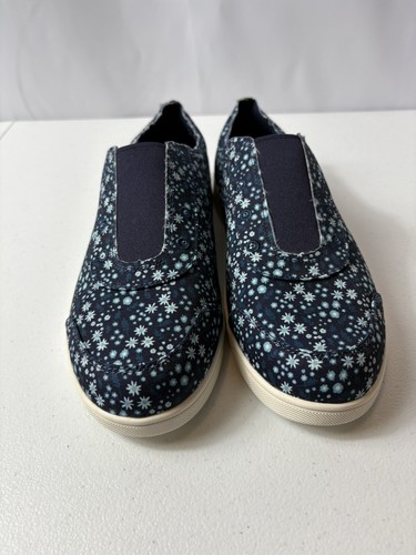 Spenco Santa Maria Floral Womens Sz 12W Shoes Navy Slip On Casual Sneakers - Picture 2 of 9
