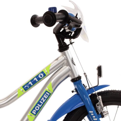 Polizei Kinderfahrrad 16 Zoll Fahrrad für Kinder Junge Mädchen Kinderrad Blau - Bild 2 von 4