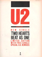 1983 U2 "Two Hearts Beat As One" Song Release Music Industry Promo Reprint Ad